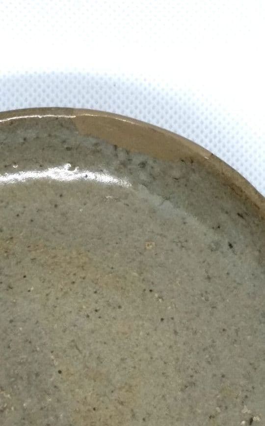 【お値下げ】骨董 無地唐津 平盃(向付)欠け有り