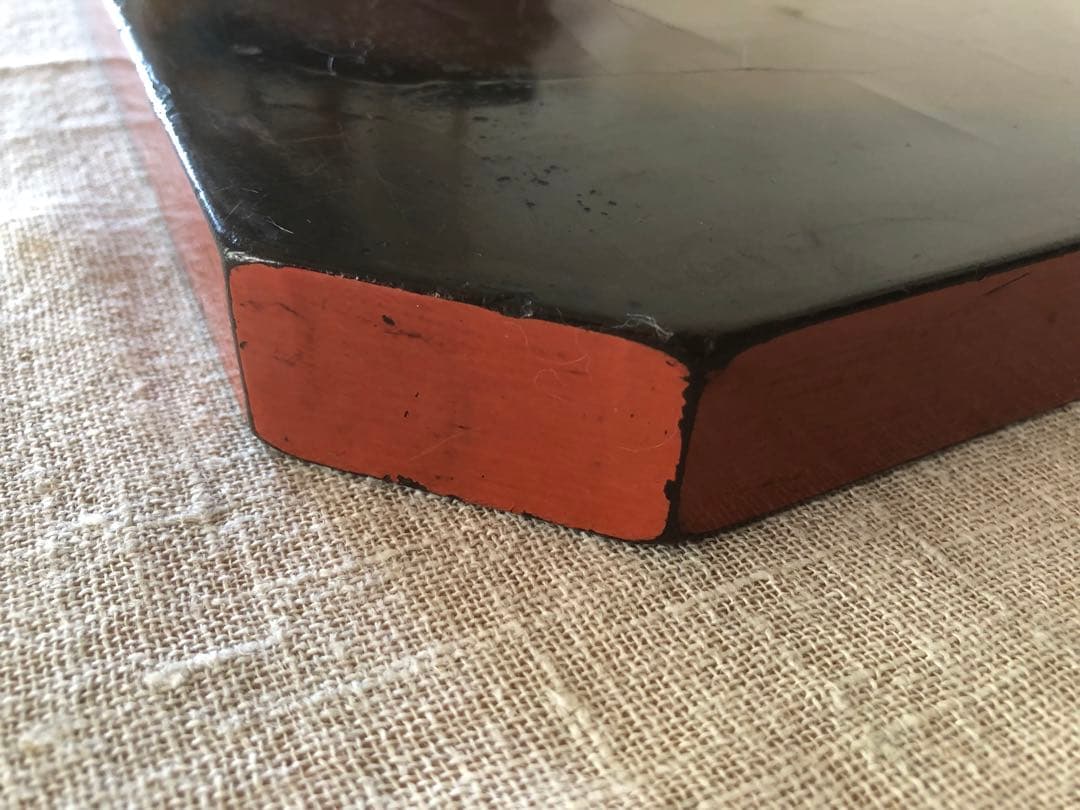 古美術 根来 隅切盆(折敷)