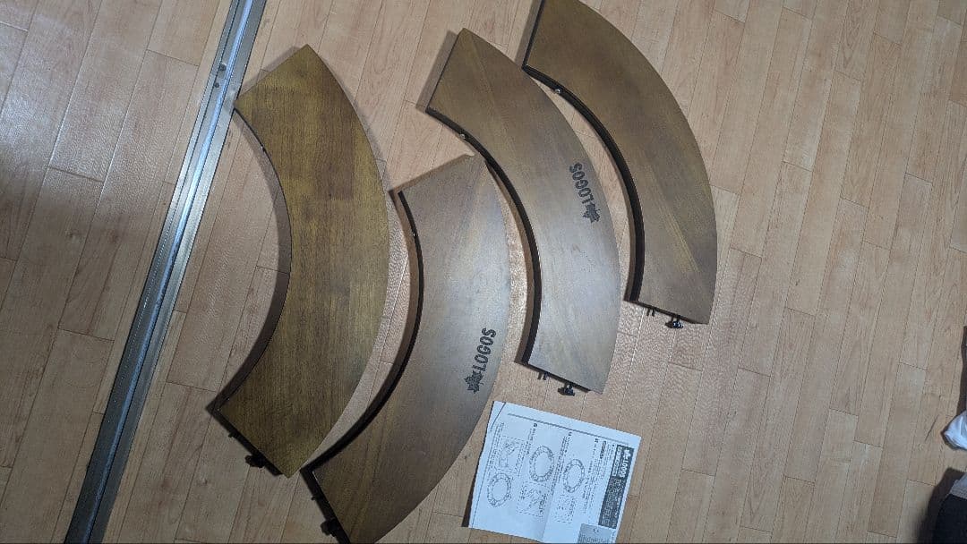 LOGOSアイアンウッド囲炉裏サークルテーブルL