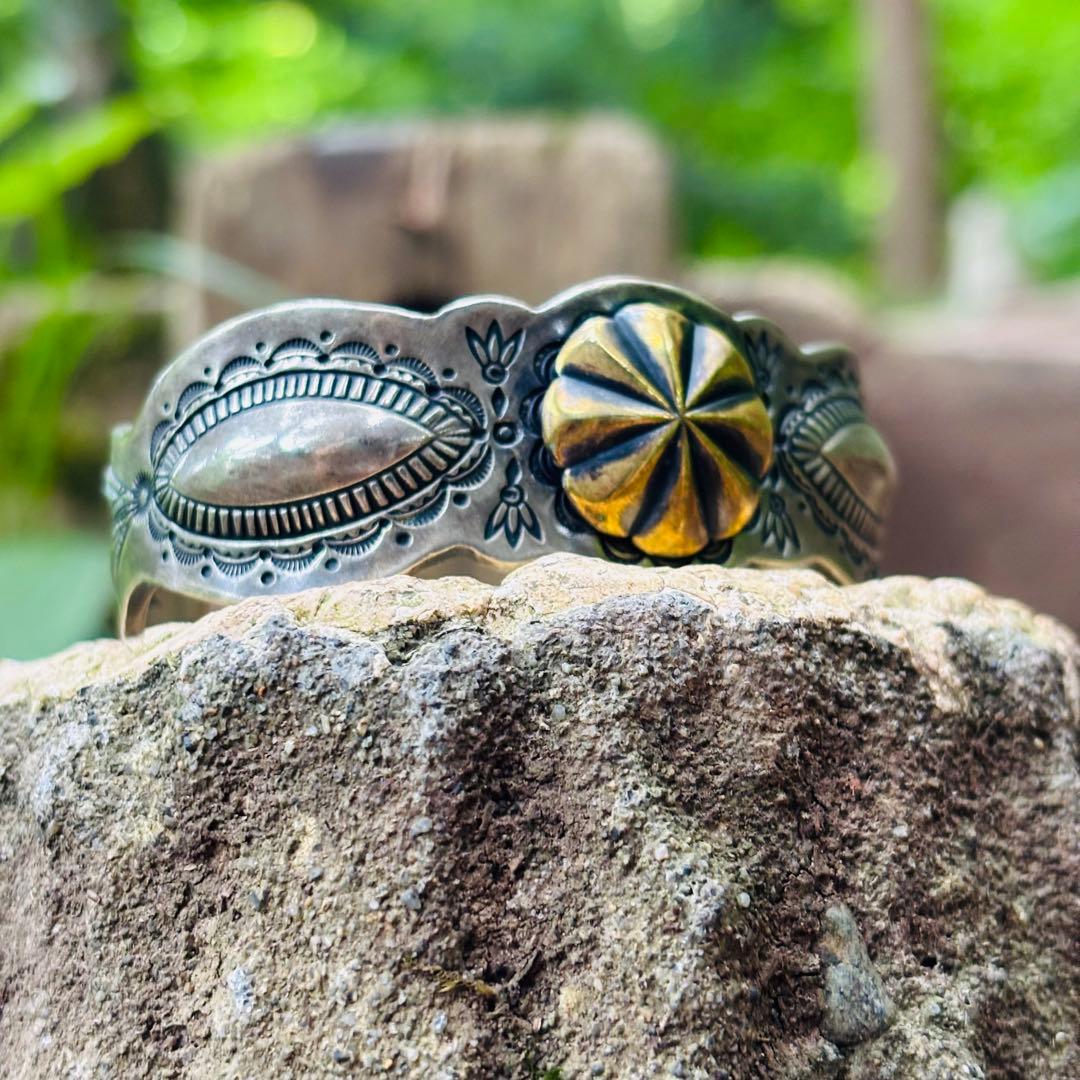 YEALOW クッシュマン　シルバーバングル　ナバホ　navajo インディアン