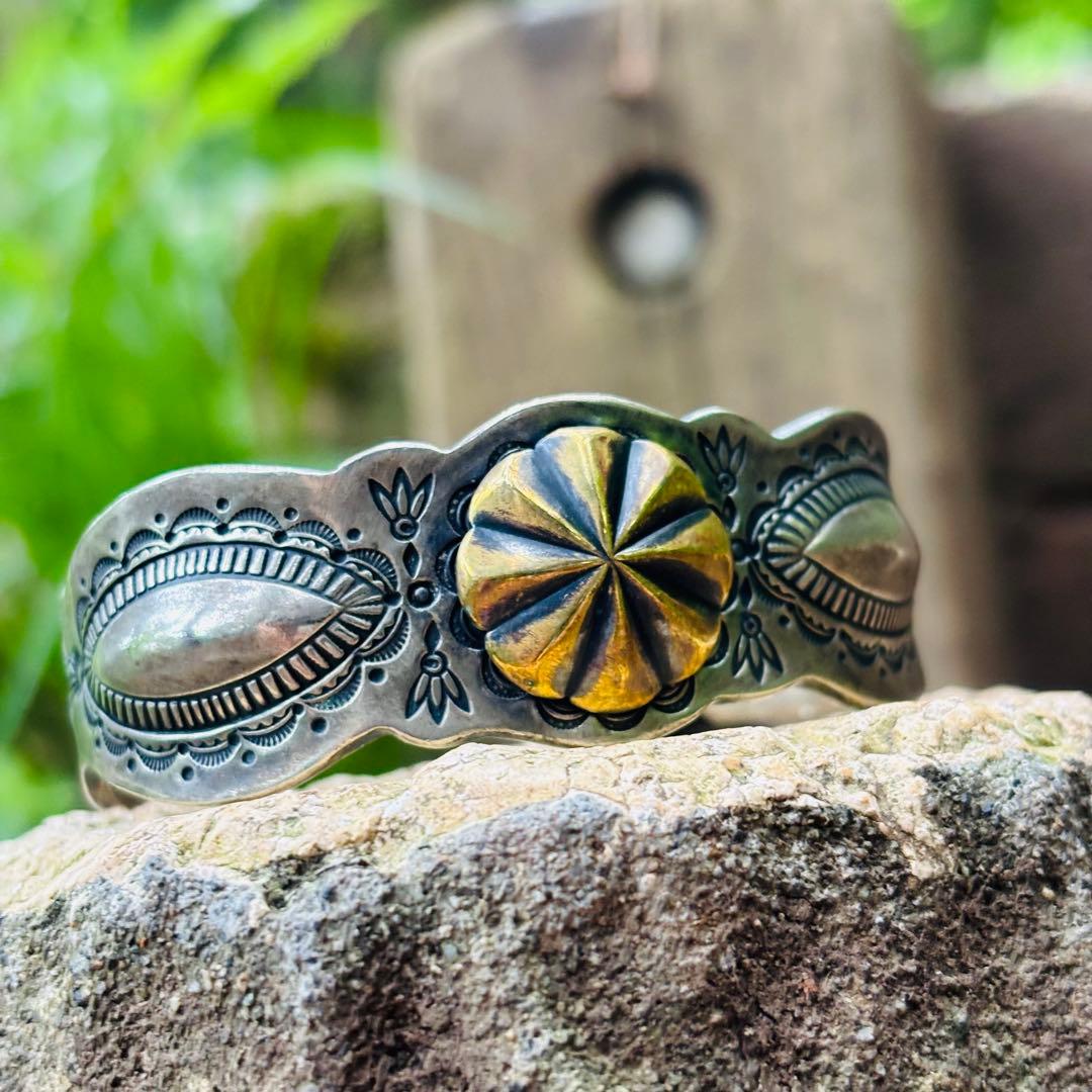 YEALOW クッシュマン　シルバーバングル　ナバホ　navajo インディアン