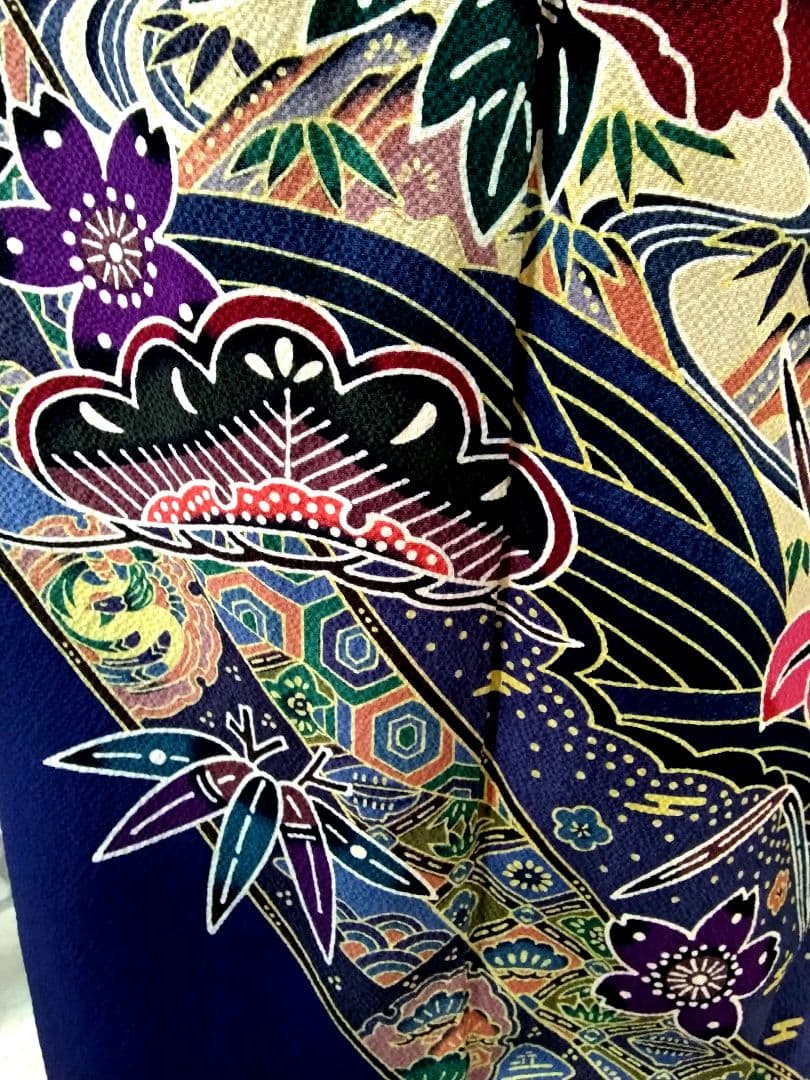 振袖フルセット、正絹紅型成人式、重ね衿、帯揚げ帯締め、西陣袋帯、襦袢、ガード加工