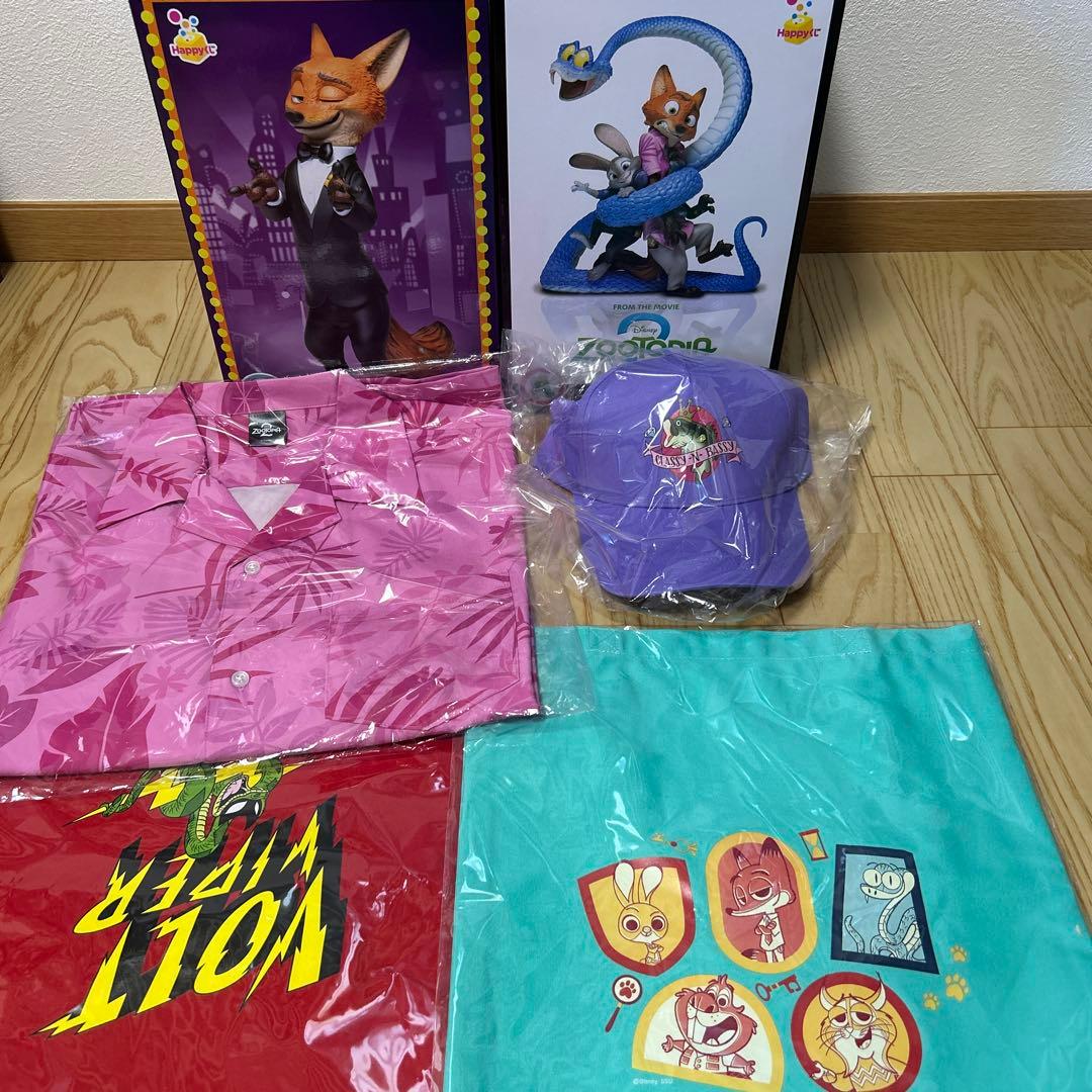 ズートピア2 ハッピーくじ　フィギュア　アロハシャツ　キャップ　他　まとめ