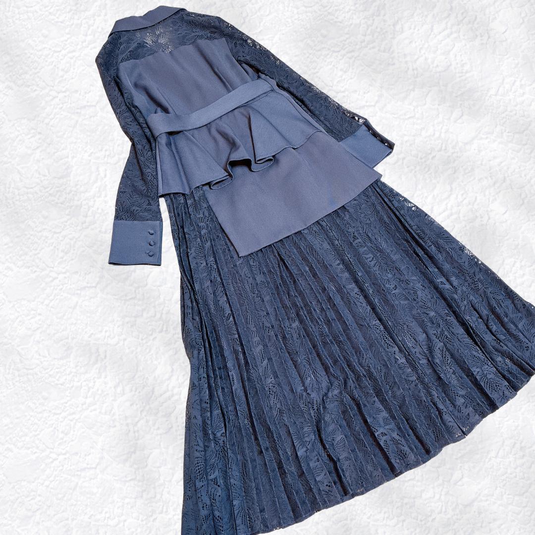 SNIDEL☆二次会 スイッチングレースドレス グレーS〜M相当 オケージョン