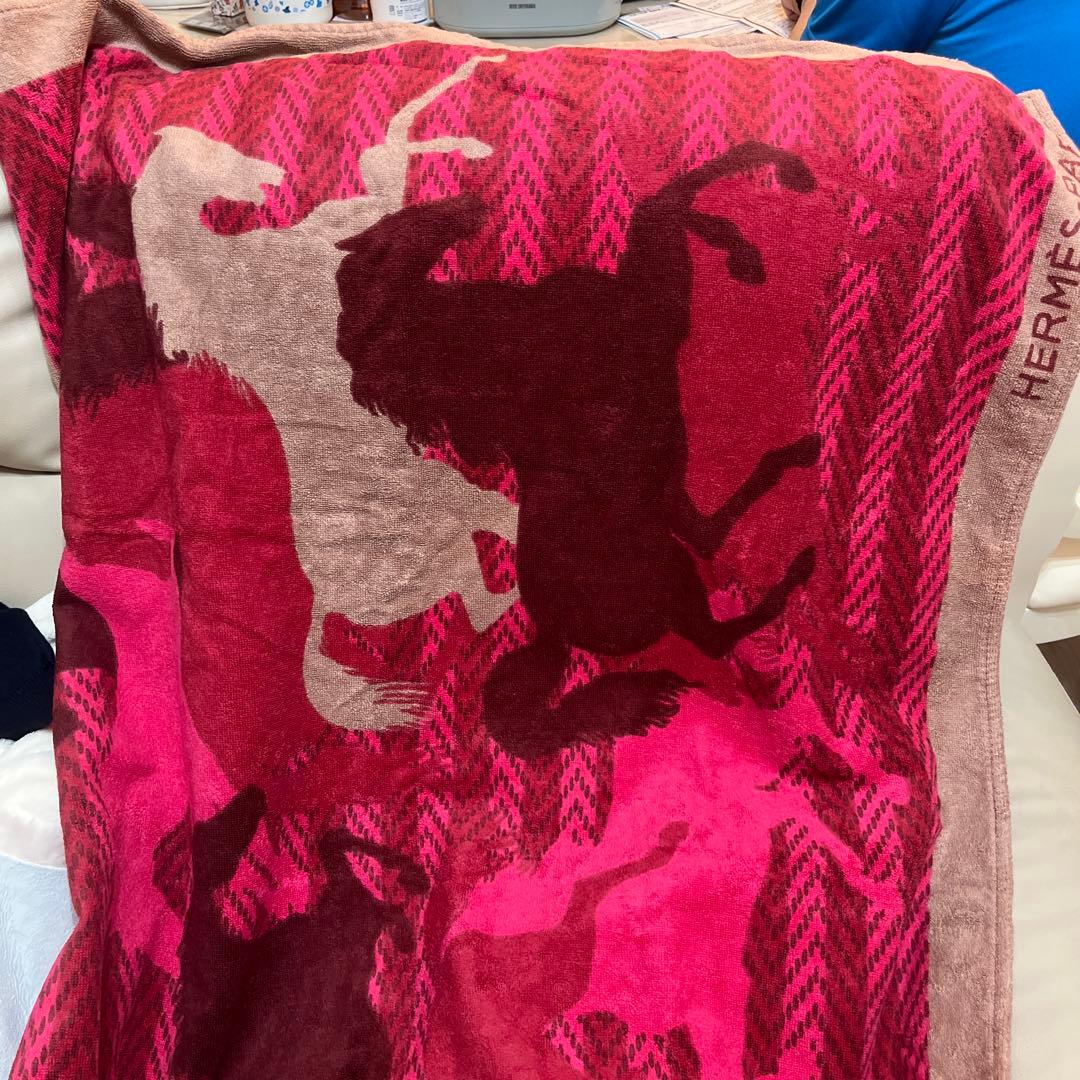 エルメスバスタオルブルー ピンク2セット