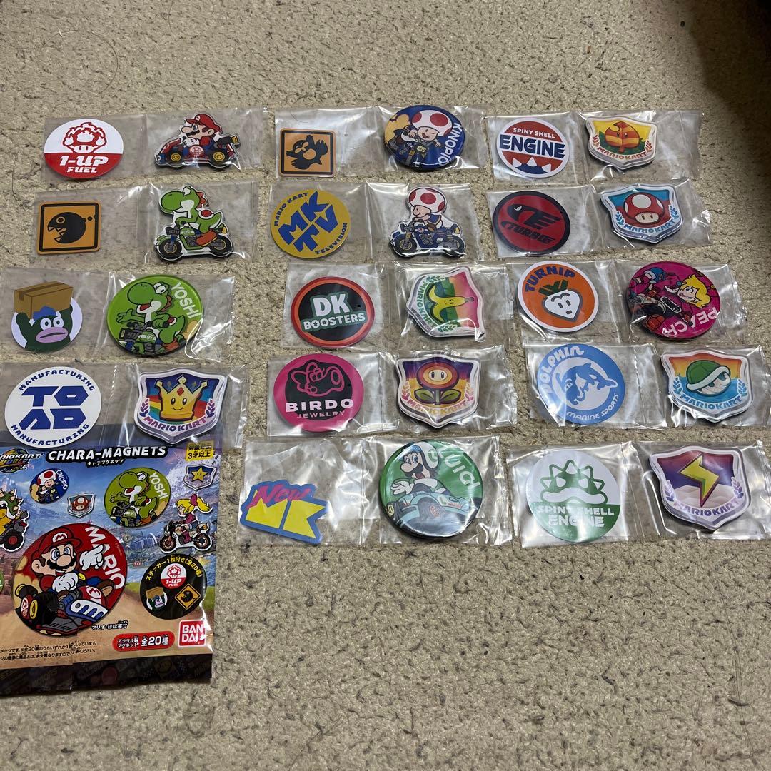 マリオカートワールド　キャラマグネッツ　全14種セット　ステッカー全14種セット