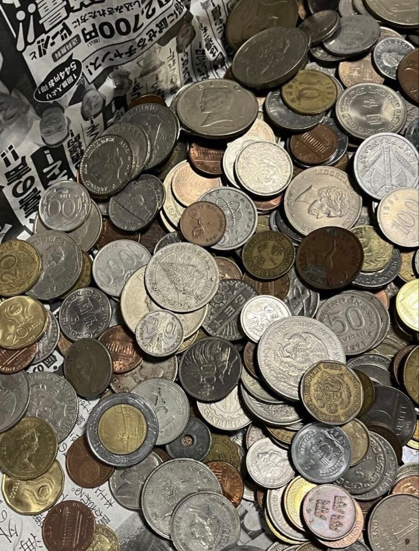 5.1kg 外国 硬貨 古銭 まとめて 素材 貨幣 大量