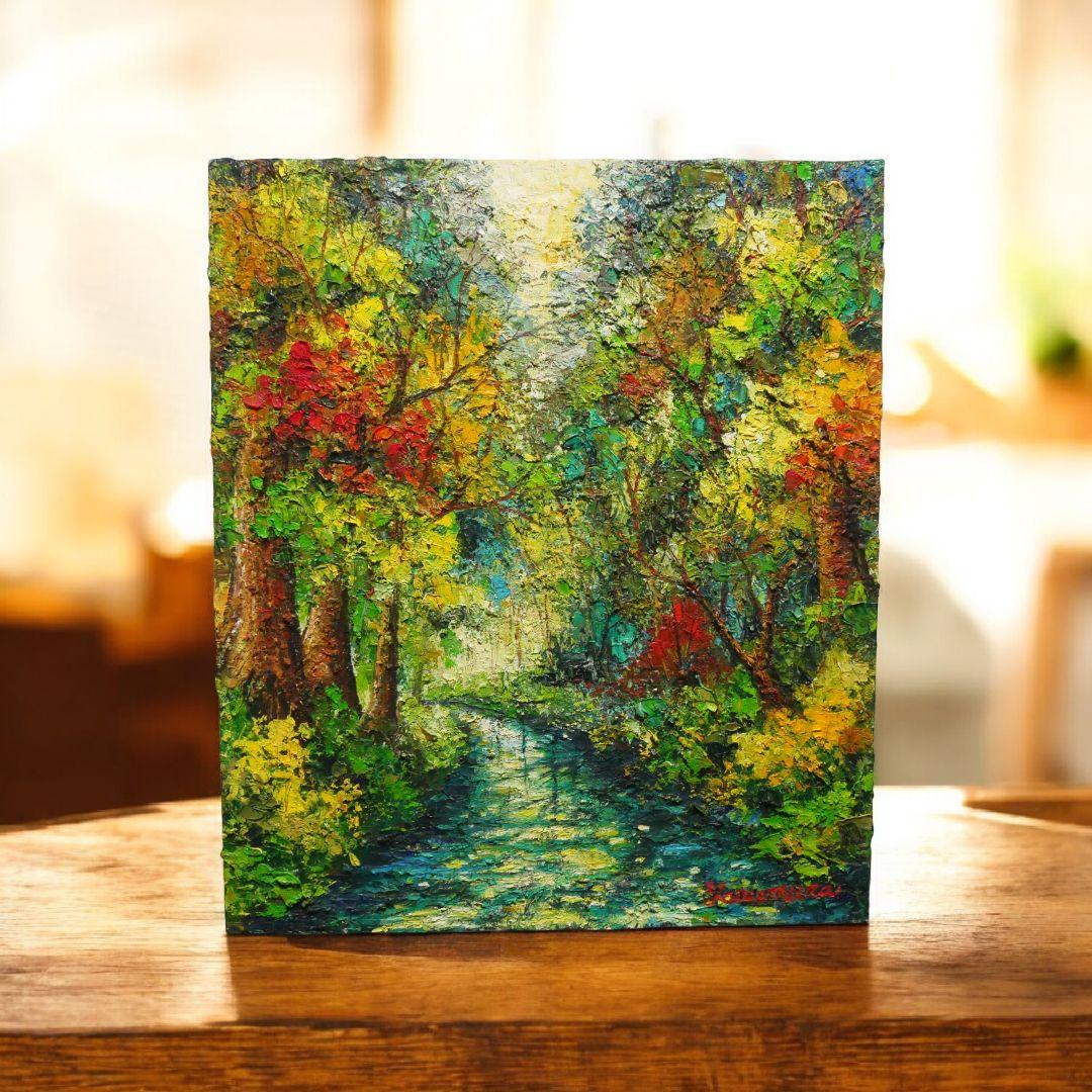 油絵 油彩 油彩画 絵 絵画 【色彩の森】