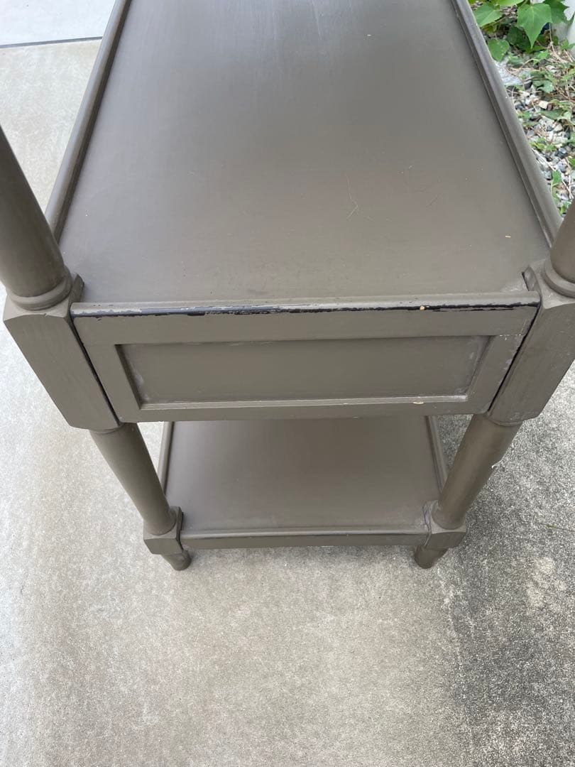 na アンティーク調　キャビネット　ラック　シェルフ　木製　引き出し付き