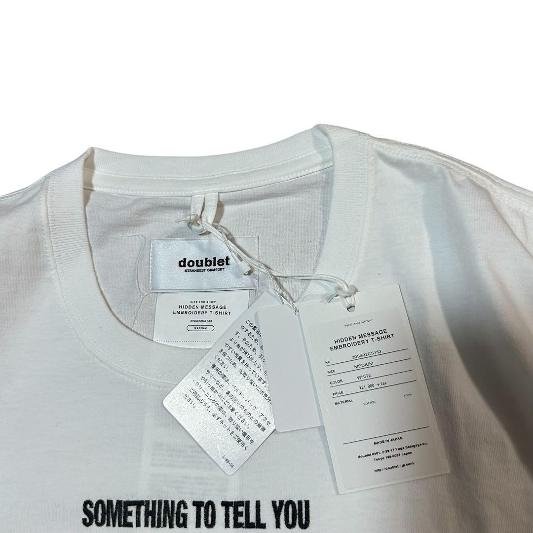 トップス doublet HIDDEN MESSAGE EMBROIDERY TEE