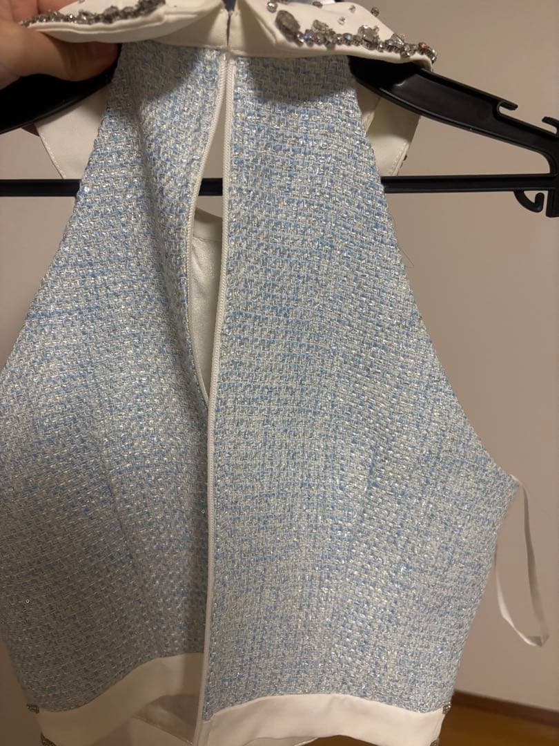 ROBE de FLEURS ホワイトミニドレス