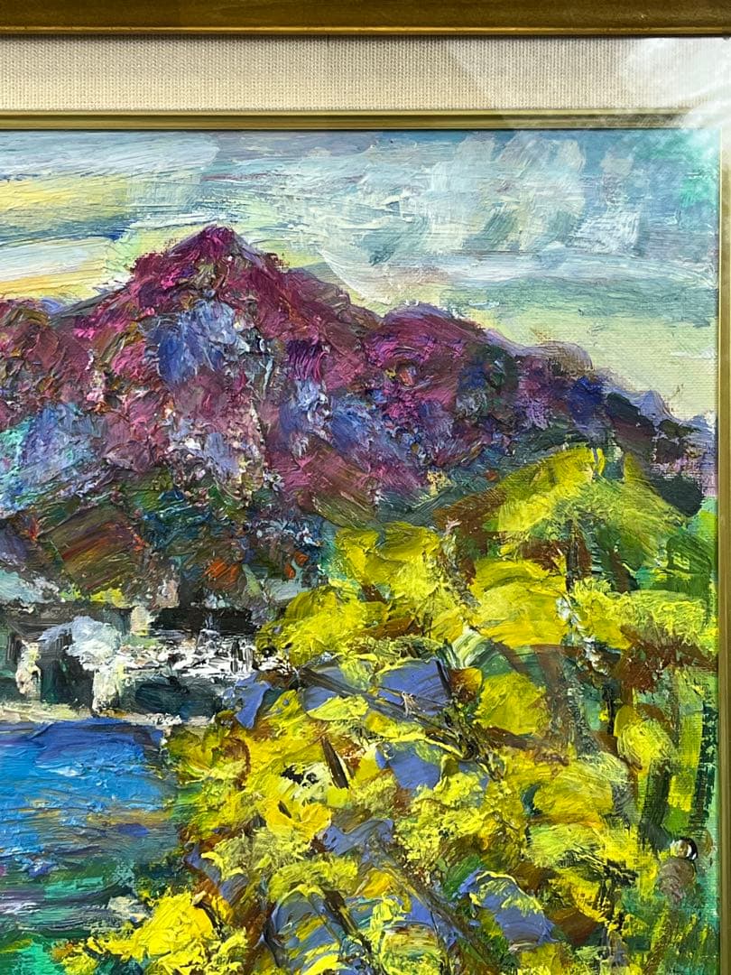 額入り油彩画 福本けいこ 風景画 1137