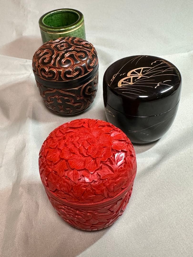 茶道具 棗 と蓋置　4点