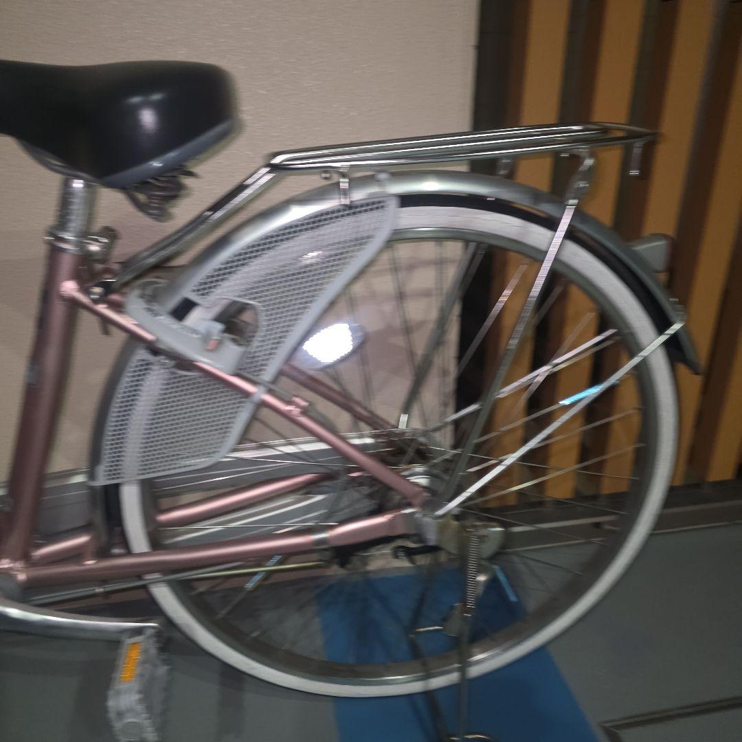 ピンク シティサイクル 前バスケット付き 広島市引取可能な方のみ