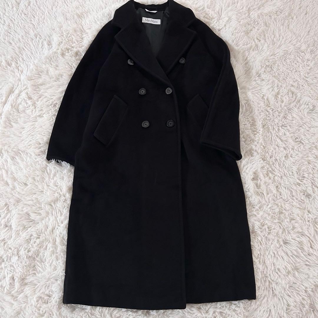 美品Max Mara 白タグ カシミヤウール ダブルブレスト チェスターコート