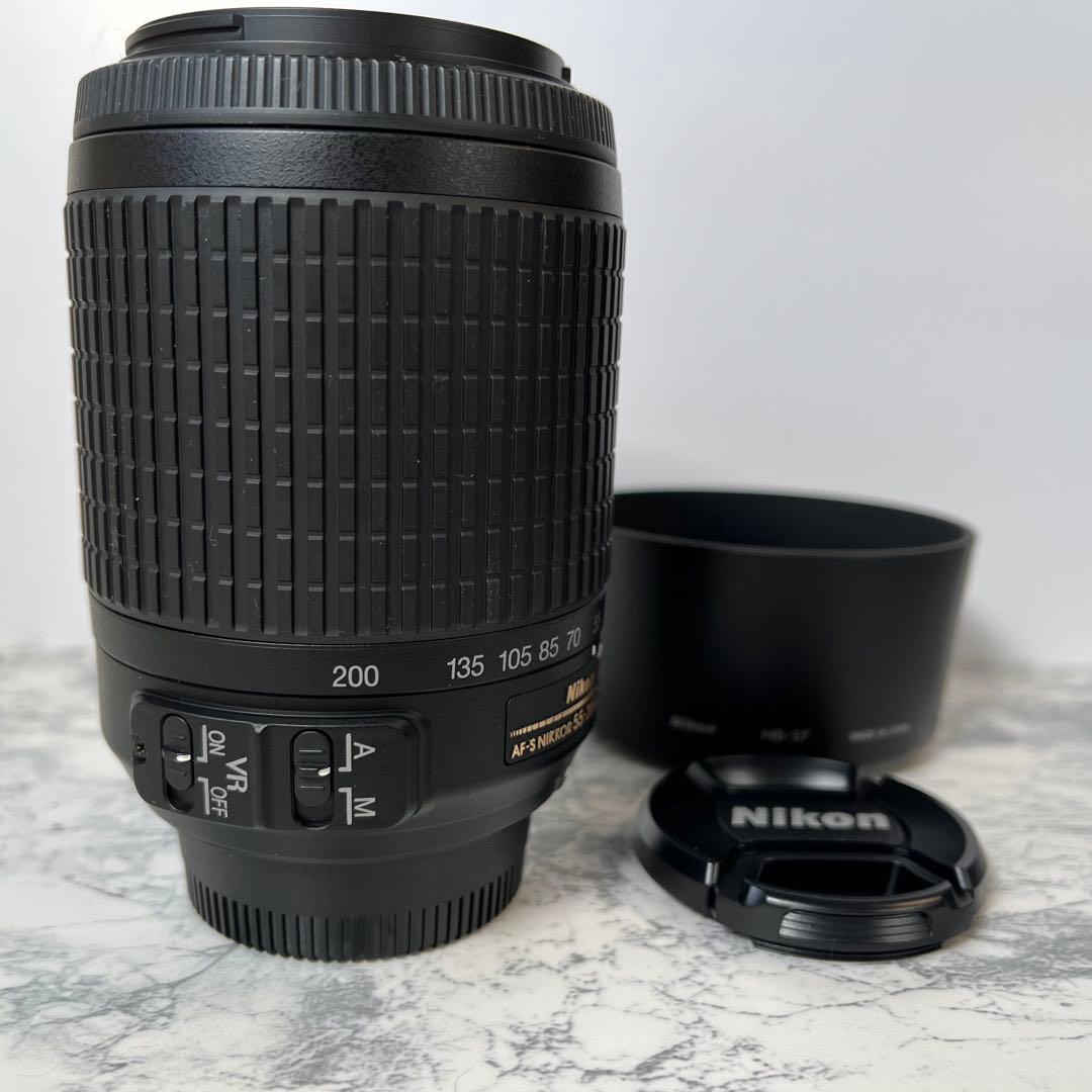 【美品】Nikon 55-200mm f/4-5.6G ED VR 望遠レンズ