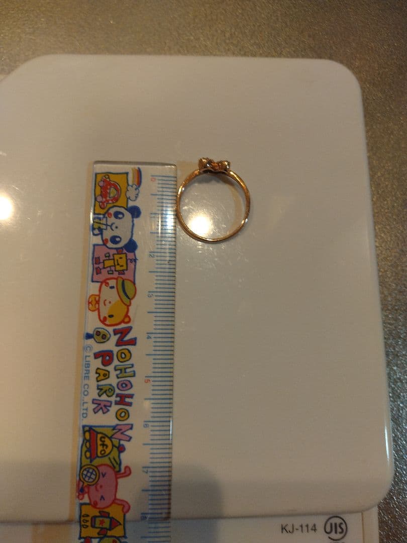 ｋ10　ダイヤ　ピンクゴールド ハート型リング 1.0g