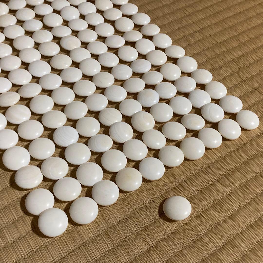 囲碁　碁石　蛤　蛤碁石　 本蛤 那智黒　白×181 黒×181 34号