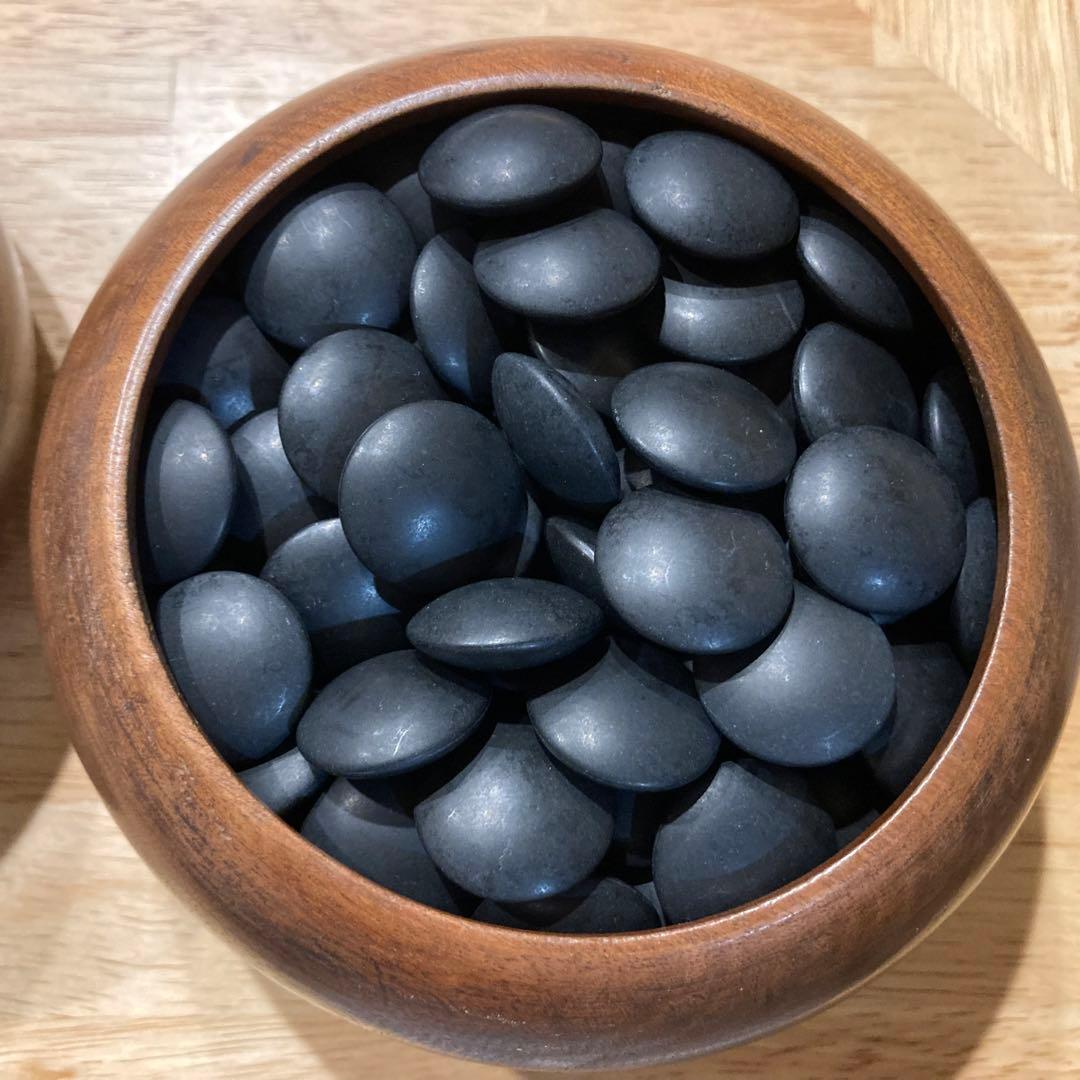 囲碁　碁石　蛤　蛤碁石　 本蛤 那智黒　白×181 黒×181 34号