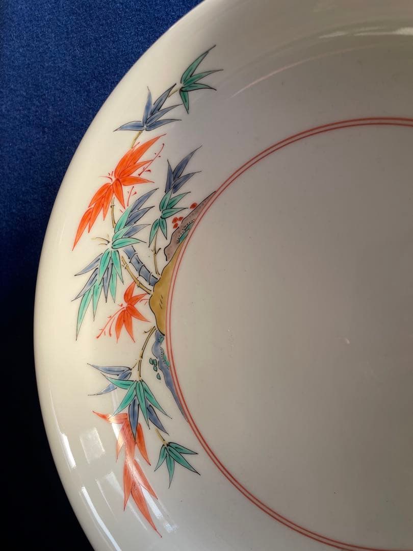 十四代柿右衛門　笹文額皿