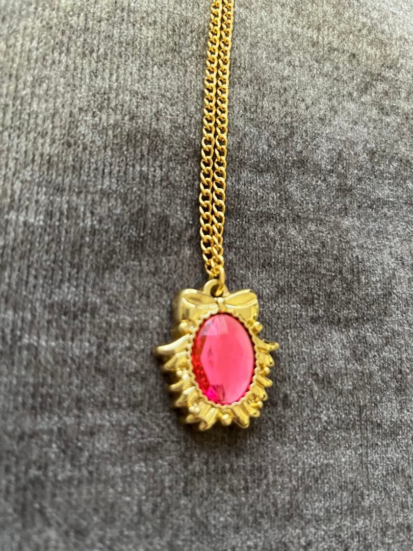 レア セボンスター ネックレス リボン ピンク 平成レトロ