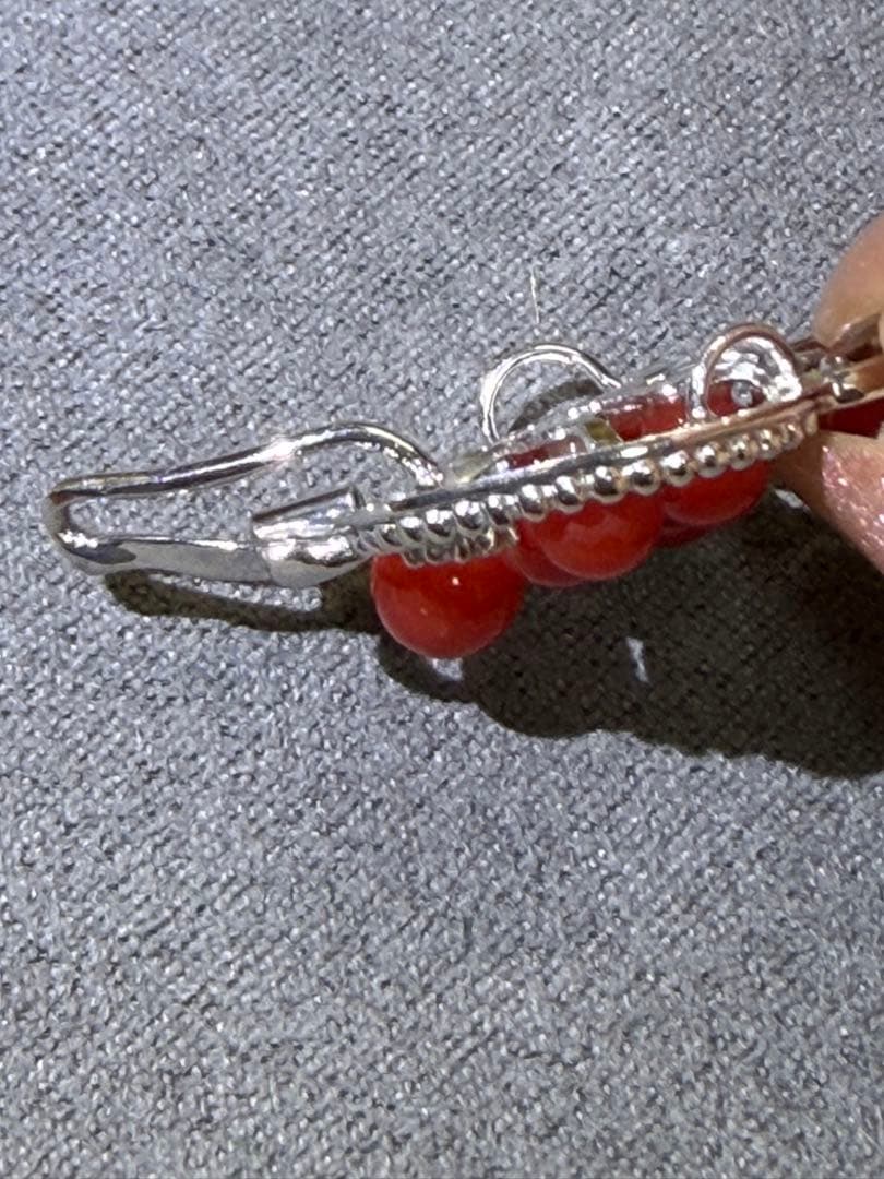 ｍｉｕトップダイヤモンド付け刻印　赤珊瑚 ペンダントトップ 珊瑚血色　5g