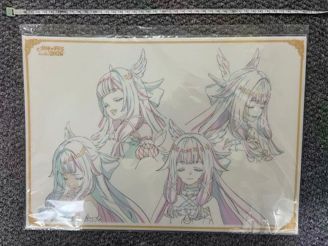 原神 fes 会場限定 vip入場特典 原画 PVCデスクマット 全種6種set