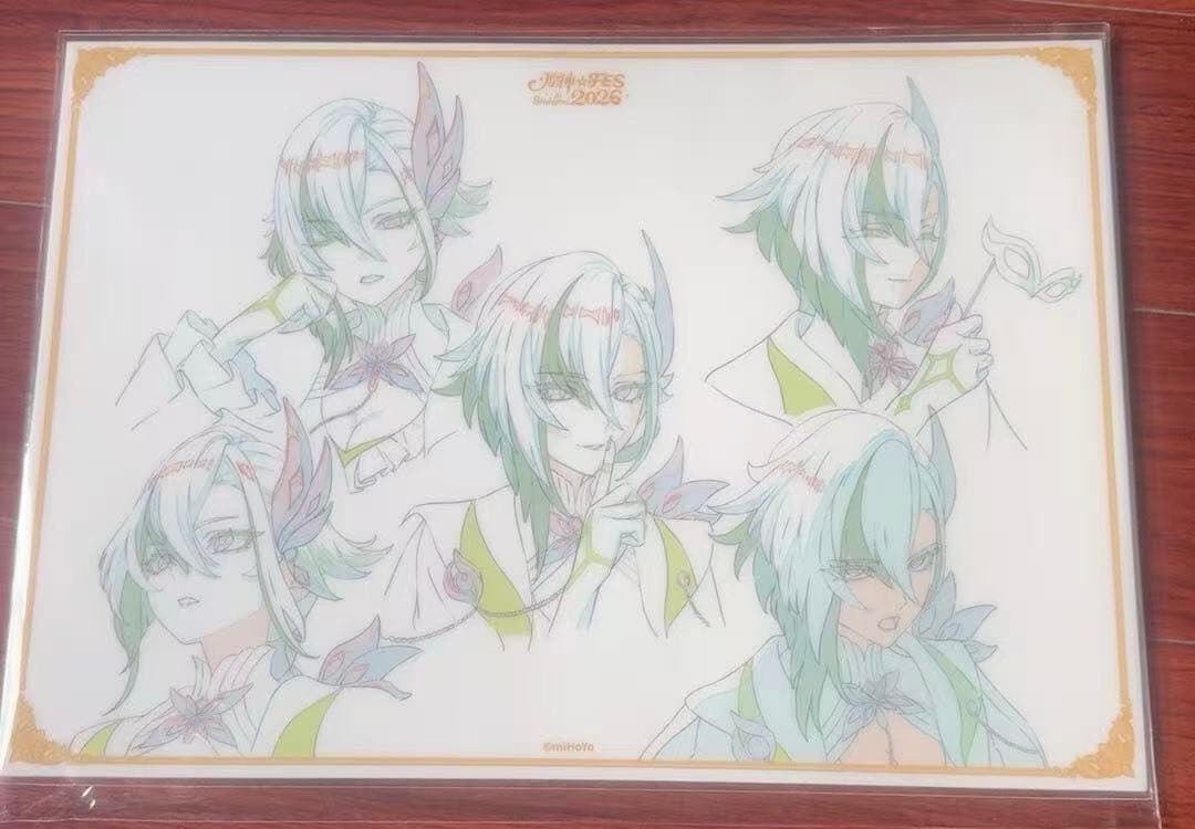 原神 fes 会場限定 vip入場特典 原画 PVCデスクマット 全種6種set