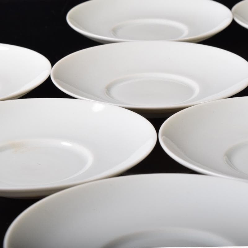 和食器　京焼　御室焼　北村和善作　白磁　吸茶碗　十二客　共布共箱　C　7485