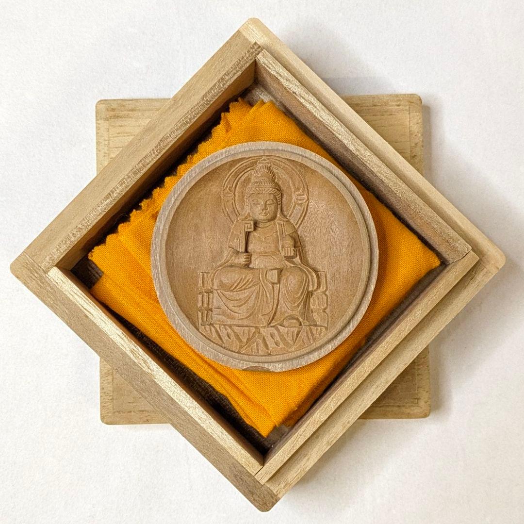 【フォロー割・新品】 香合仏　七面天女　白檀　仏龕　懐中仏　吉祥天女