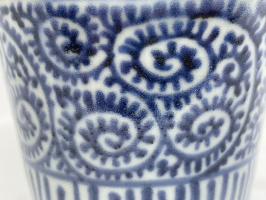 【和食器】古伊万里　少し大きめの蛸唐草蕎麦猪口　向付