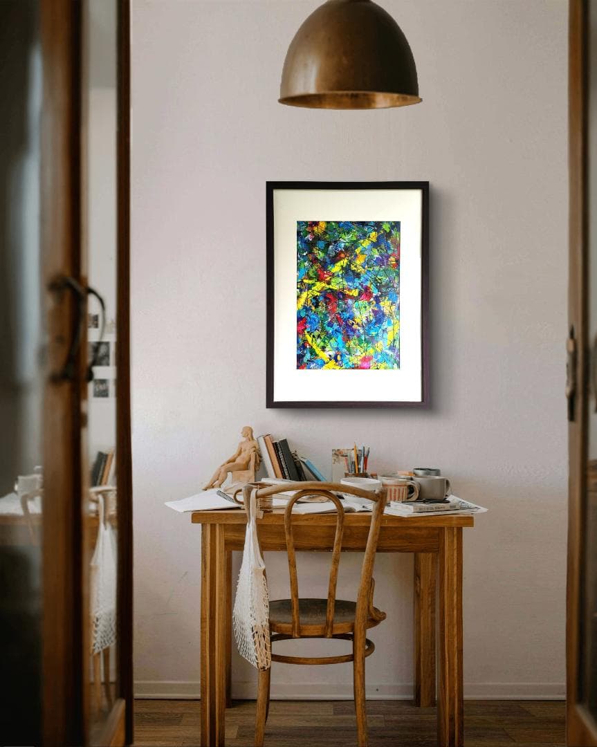 アマゾン・サンクチュアリ / 抽象画 額縁セット 63×46㎝ 原画限り