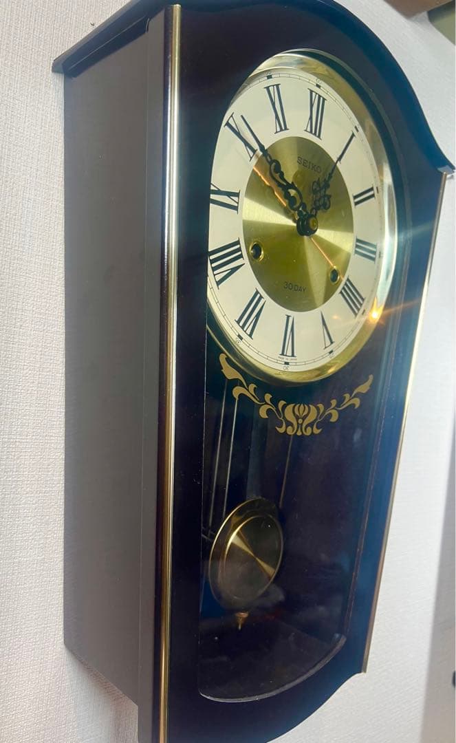 SEIKO精工30DAY 振り子時計ゼンマイ掛け時計柱時計ボンボン時計昭和レトロ