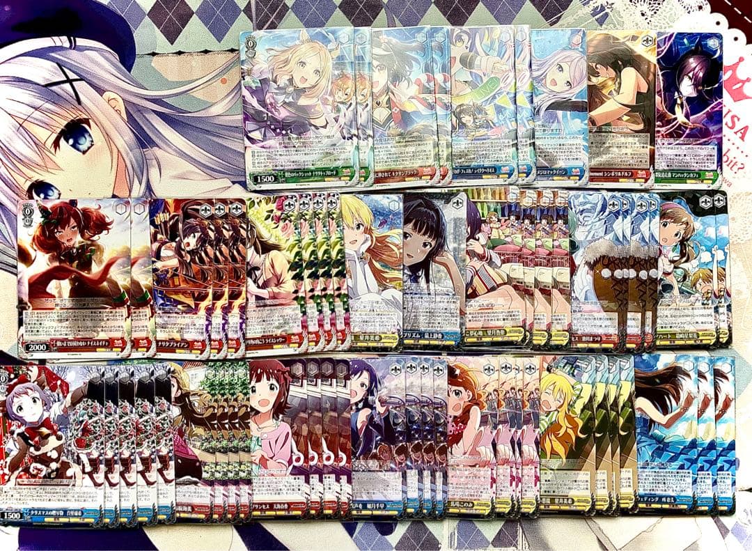 中*島様 ヴァイスシュバルツ引退品　サイン4枚、デッキ6個、RR.SR多数