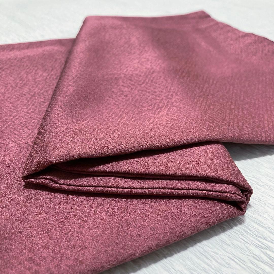 【美品✨】東レシルック　さんび　洗える着物　高島屋扱い　色無地　ワインレッドG1