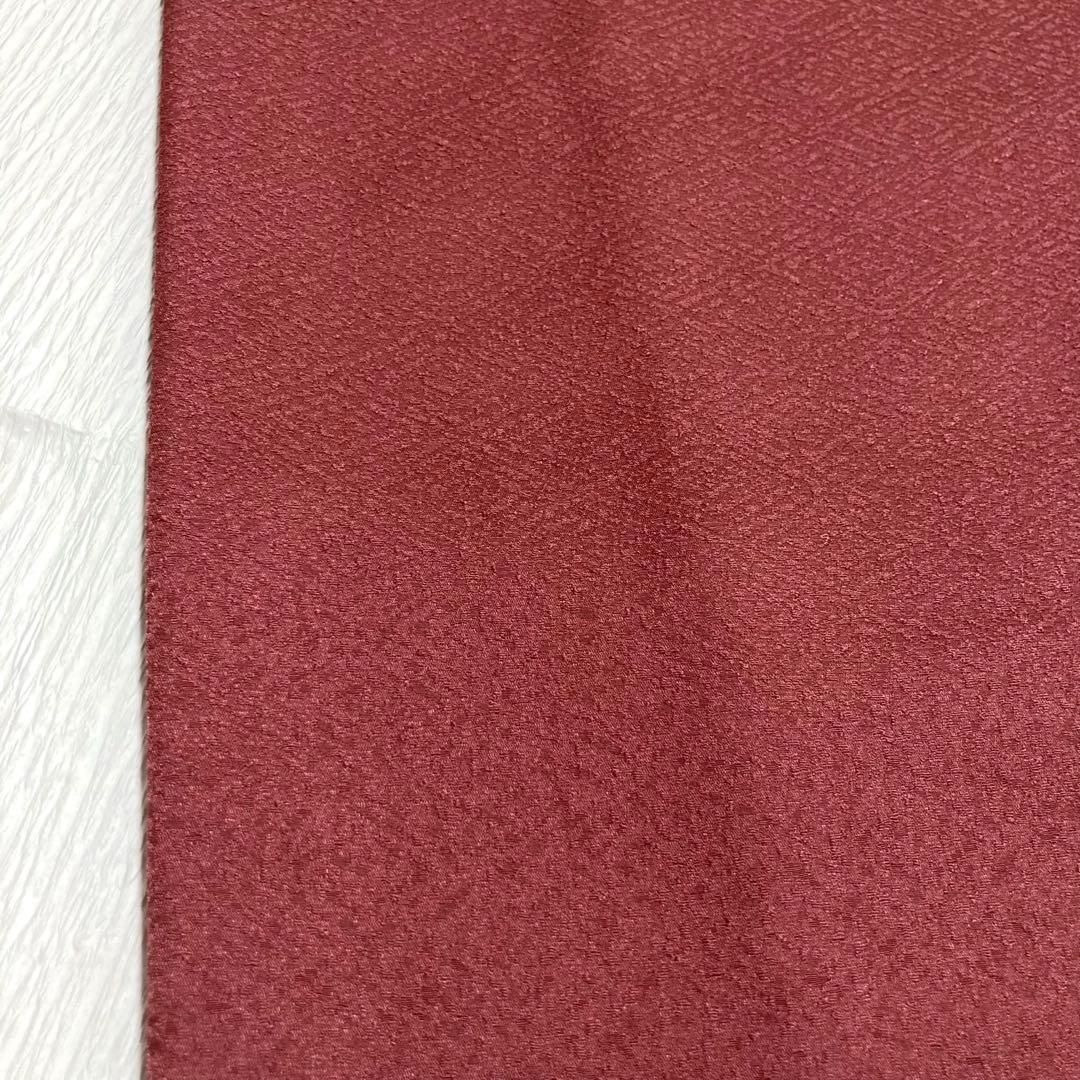 【美品✨】東レシルック　さんび　洗える着物　高島屋扱い　色無地　ワインレッドG1