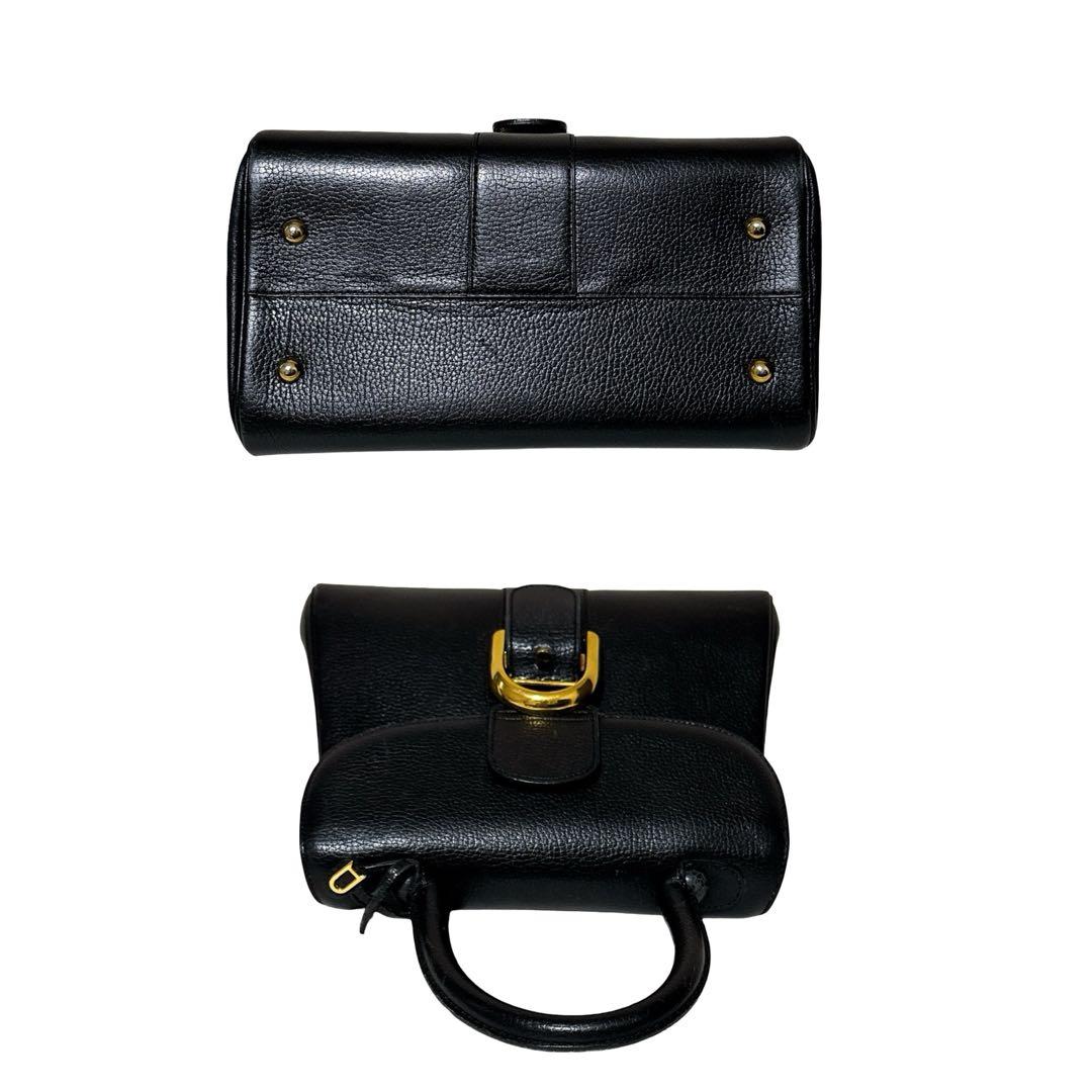 ピリ様 デルヴォー ブリヨン ハンドバッグ 鞄レザー ブラック ワンハンドル