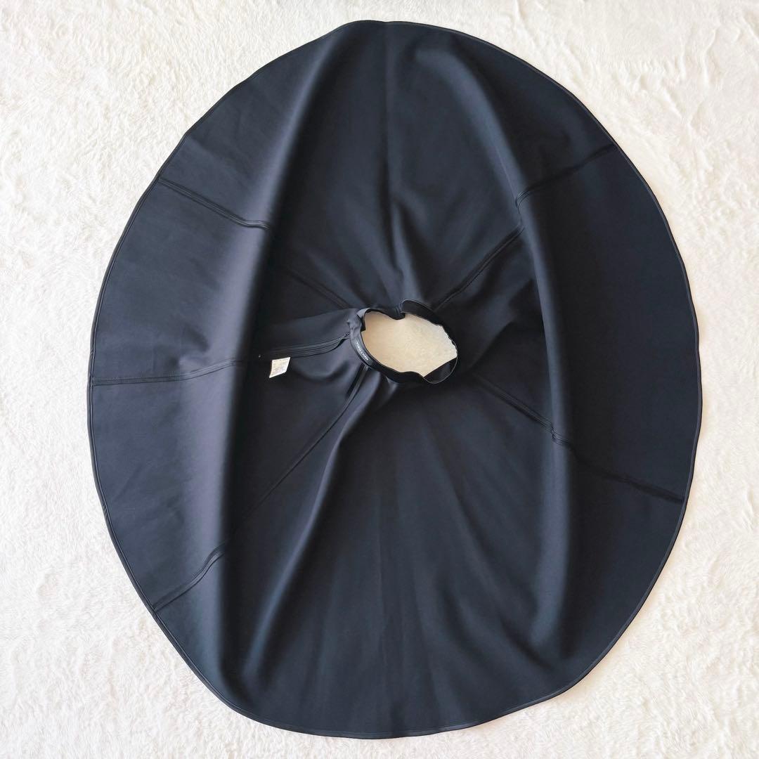 【美品】 ヨーコチャン サーキュラースカート フレア 38 サテン ブラック