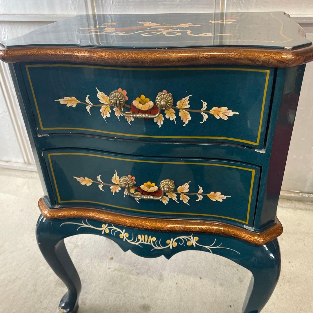 アンティーク 猫脚のサイドチェスト 飾り棚 サイドテーブル デスク