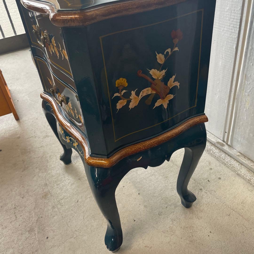 アンティーク 猫脚のサイドチェスト 飾り棚 サイドテーブル デスク