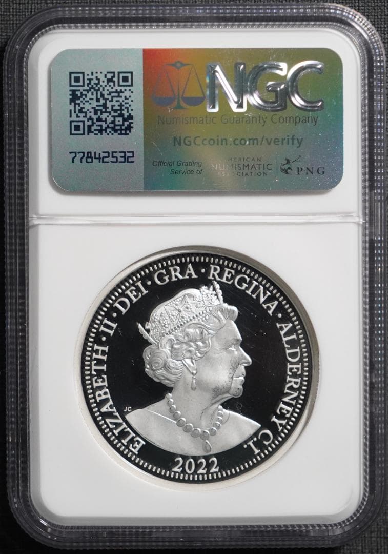 2022 オルダニー フォーグレイセス NGC PF68UC 5ポンド 銀貨