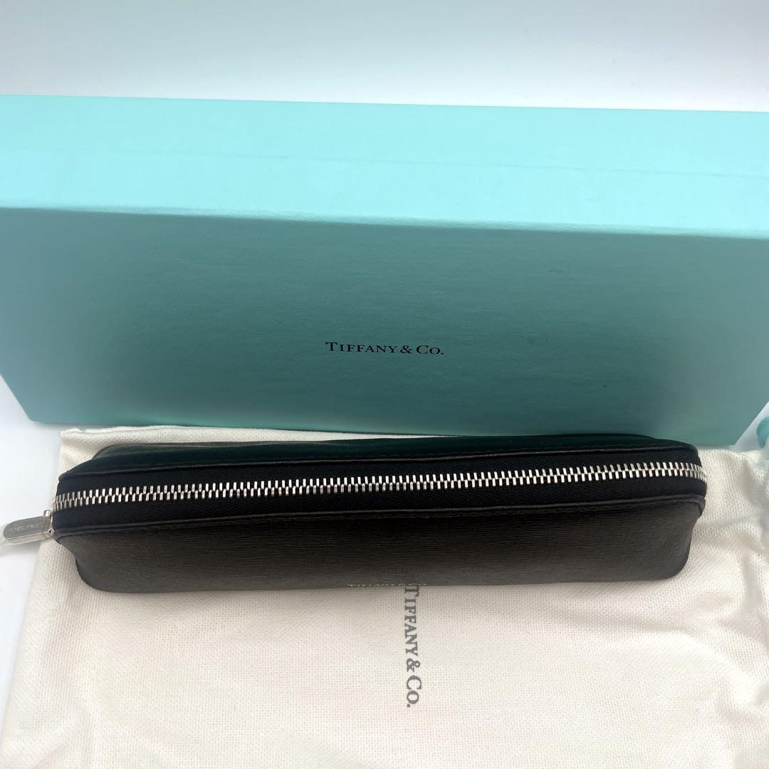 未使用級　TIFFANY&Co.　ティファニー　ペンケース　筆箱　黒　箱　保存袋