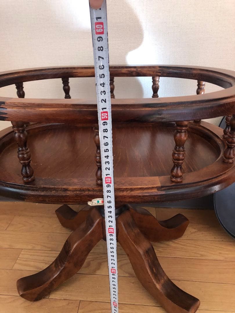 ドマン イタリア　オーバル　コーヒーテーブル　サイドテーブル　花台　ヨーロピアン