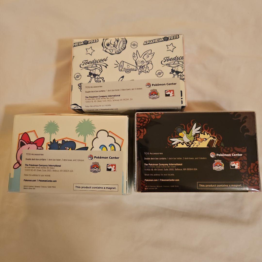 3個セット WCS 2025 ポケモン アナハイム ダブルデッキボックス