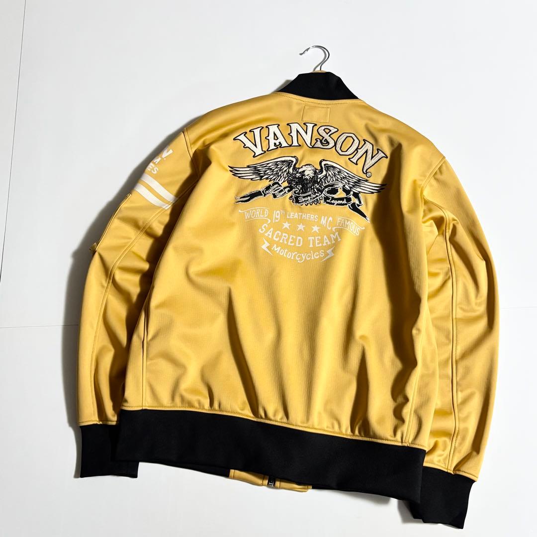 新　VANSON　バンソン　マスタード　ライダースジャケット　L