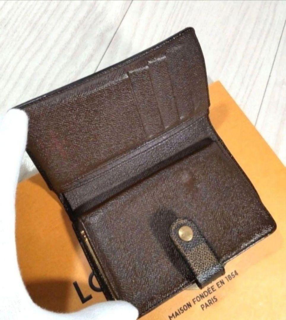 セ*ナ様 ☆極美品大人気本物鑑定済ルイヴィトンダミエがま口折財布