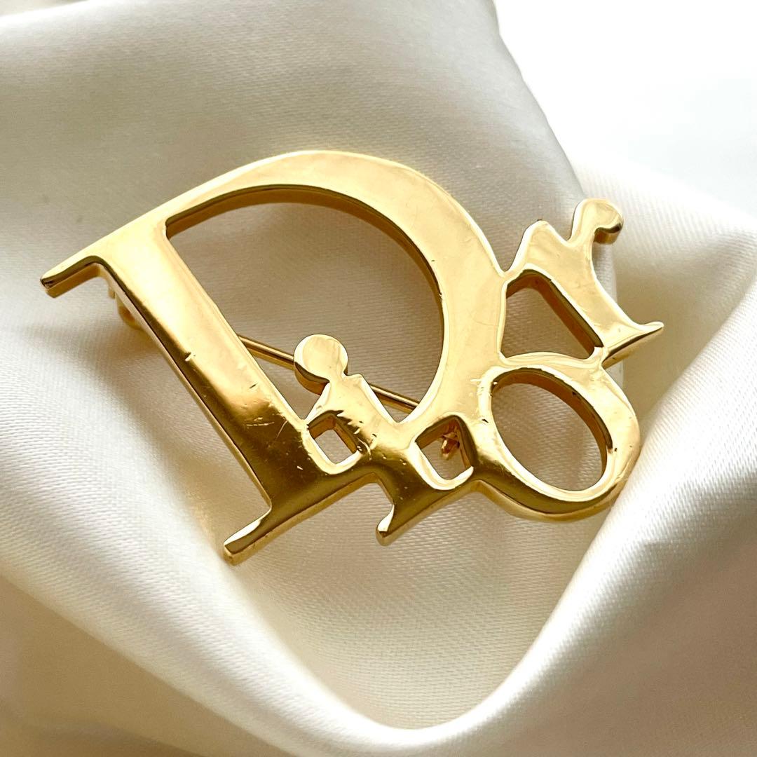 希少 Christian Dior ブローチ　ロゴ　ヴィンテージ　ディオール