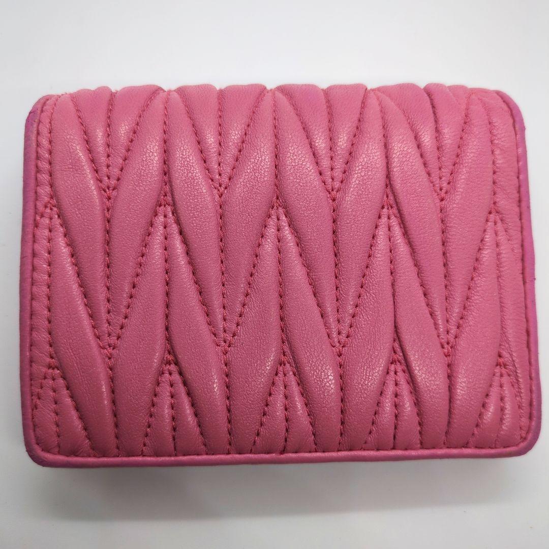 MIU MIU ミュウミュウ 二つ折り財布 マテラッセ レザー