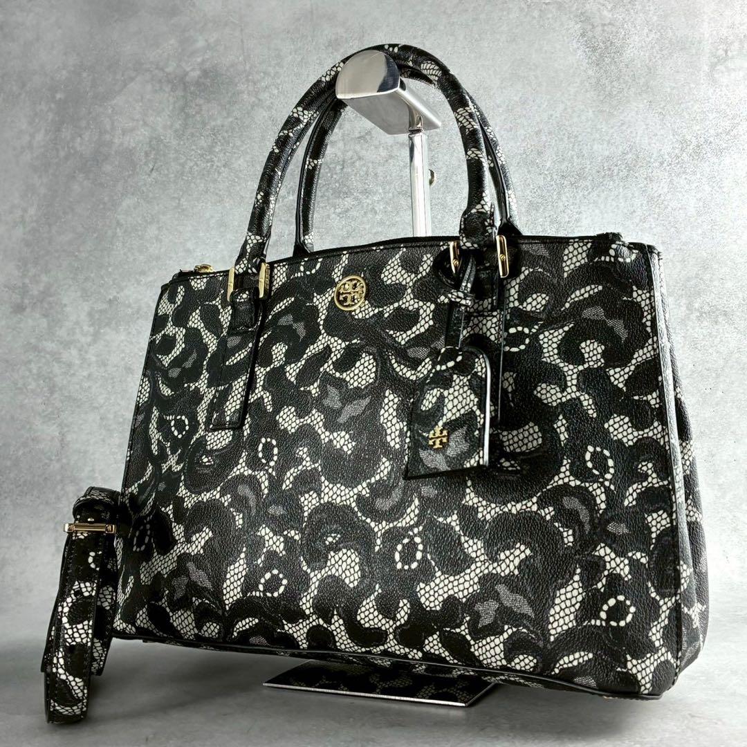 ✨稀少✨極美品✨トリーバーチ　ハンドバッグ　2way レースプリント　ロビンソン