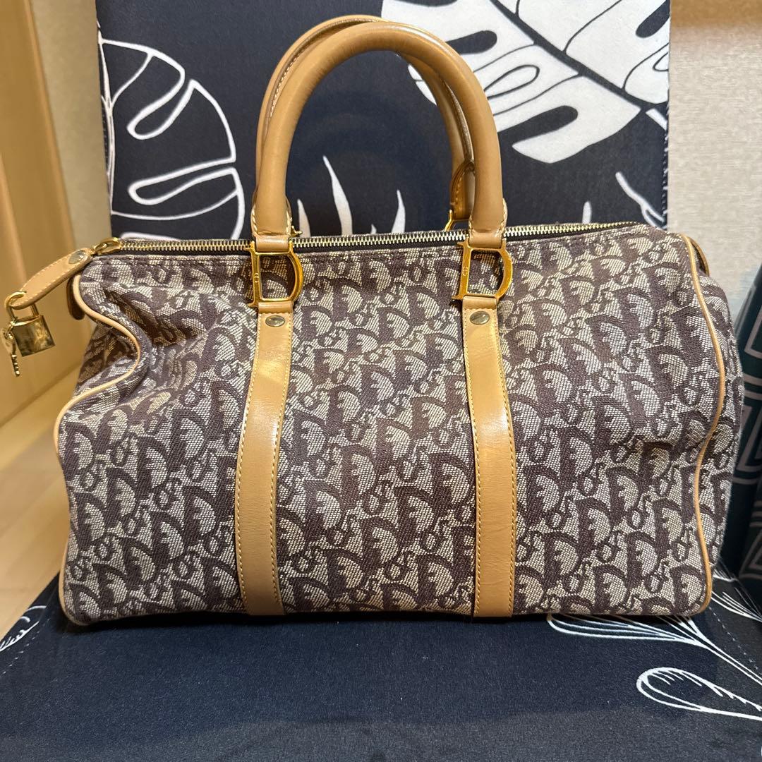 Dior ブラウンキャンバスハンドバッグ 中型